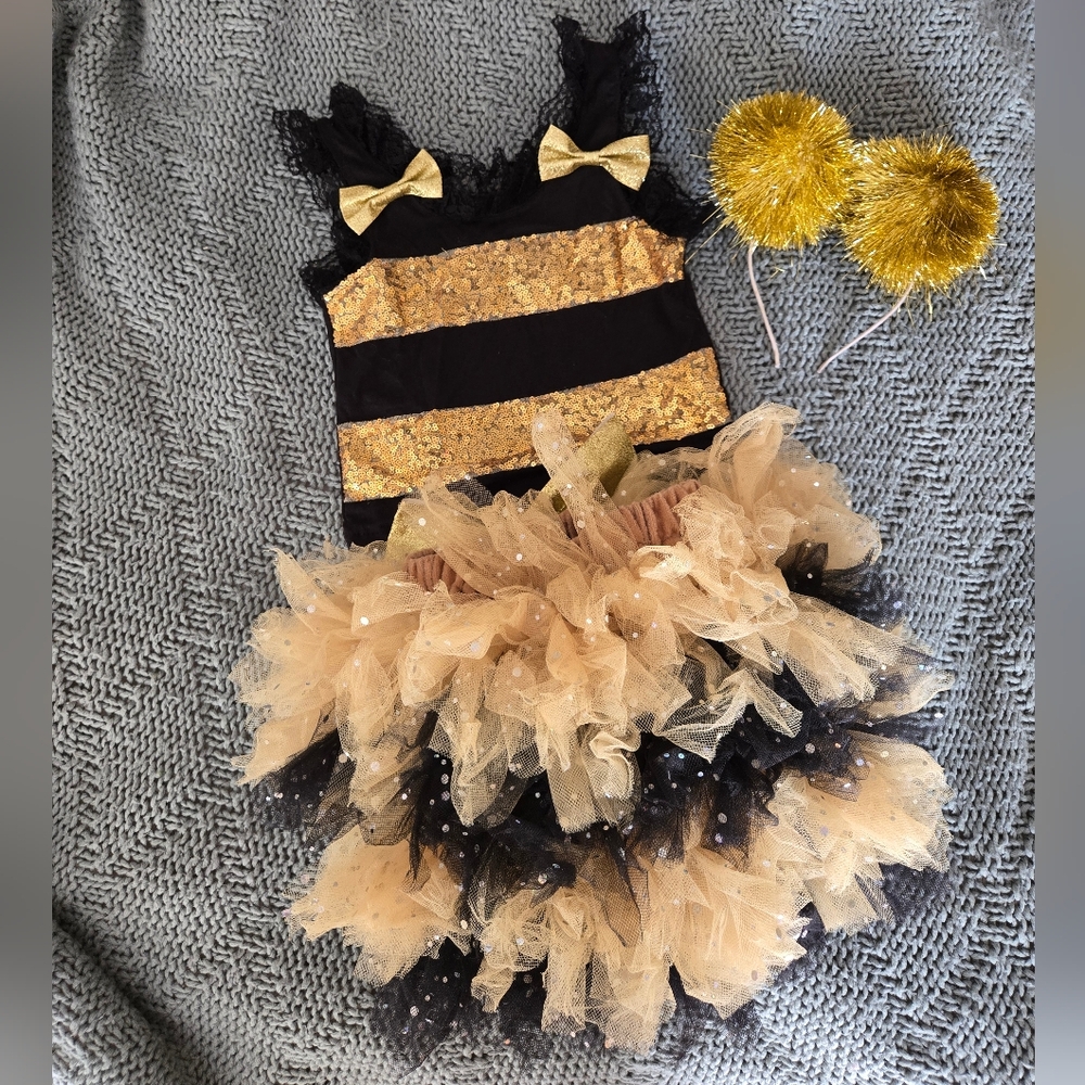 Gold and Black Bumblebee Kids Costume
